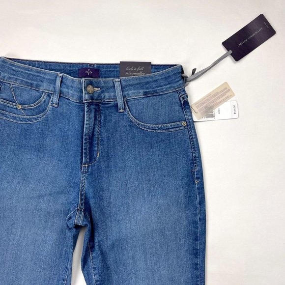 NYDJ Bootcut Denim Jeans Women‎ 6 NWT $114 Stretch Cotton Pockets Slimming Blue - Picture 6 of 12